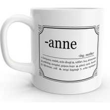 Rock'n Fox Anne Sözlük Tanımı Tasarımlı Anneler Günü Kupa Bardak