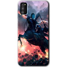 MRC İletişim Samsung Galaxy M21 Kılıf Hd Desen Baskılı Arka Kapak - Bloodhorne