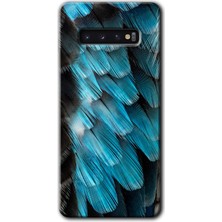 MRC İletişim Samsung Galaxy S10 Kılıf Hd Desen Baskılı Arka Kapak - 9d Tüyler