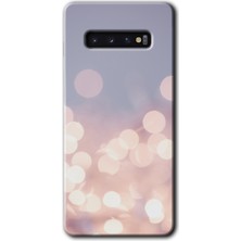 MRC İletişim Samsung Galaxy S10 Kılıf Hd Desen Baskılı Arka Kapak - Blur Lights
