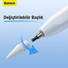 Baseus Apple Ipad 6, 7, 8, 9 Stylus Dokunmatik Tablet Kalemi,aktif VERSIYON,125MAH Şarjlı Yedek Uçlu