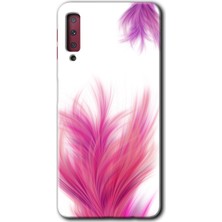 MRC İletişim Samsung Galaxy A7 2018 Kılıf Hd Desen Baskılı Arka Kapak - Pembe Tüy