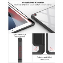 Polhammobile Polham Apple iPad 7, 8, 9 Için 10.2 Inc Arkası Şeffaf Kapaklı Tablet Kılıfı,kalem Bölmeli,uyku Modlu