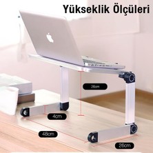 Polhammobile Polham Yükseklik Ayarlı Katlanabilir Soğutucu Fanlı Notebook Standı, 48CM Laptop Standı, Alüminyum