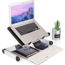 Polhammobile Polham Yükseklik Ayarlı Katlanabilir Soğutucu Fanlı Notebook Standı, 48CM Laptop Standı, Alüminyum