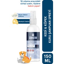 Zozo Cares Kedi & Köpek Kuru Şampuan Sprey - Beyaz Sabun Kokusu - Hipoalerjenik - 150 Ml