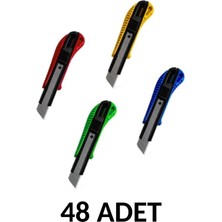 Kraf 48 Adet Metal Ağızlı Plastik Maket Bıçağı