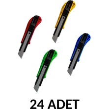 Kraf 24 Adet Metal Ağızlı Plastik Maket Bıçağı