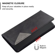 Lr Joyful Bf Baskı Deseni Serisi-1 Xiaomi Için 13 Pu Deri Kart Tutucu Flip Folio Kılıfı Baskılı Rhombus Benzeri Manyetik Absorpsiyon Stand Telefon Kapağı (Yurt Dışından)