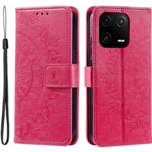 Lr Joyful Xiaomi 13 Pro 5g Için Baskı Mandala Çiçek Telefon Kılıfı Anti-Drop Cüzdan Stand Kapağı Kayış (Yurt Dışından)