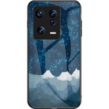 Lr Joyful Xiaomi 13 5g Için Yıldızlı Gökyüzü Desen Baskı Telefon Kılıfı, Temperli Cam+Sert Pc+Yumuşak Tpu Anti-Damla Kapağı (Yurt Dışından)