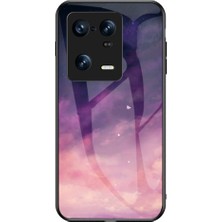 Lr Joyful Xiaomi 13 Pro 5g Için Yıldızlı Gökyüzü Desen Baskı Temperli Cam Telefon Kılıfı Sabit Pc+Yumuşak Tpu Şok Geçirmez Hibrit Kapak (Yurt Dışından)