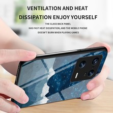 Lr Joyful Xiaomi 13 Pro 5g Için Yıldızlı Gökyüzü Desen Baskı Temperli Cam Telefon Kılıfı Sabit Pc+Yumuşak Tpu Şok Geçirmez Hibrit Kapak (Yurt Dışından)