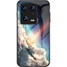 Lr Joyful Xiaomi 13 Pro 5g Için Yıldızlı Gökyüzü Desen Baskı Temperli Cam Telefon Kılıfı Sabit Pc+Yumuşak Tpu Şok Geçirmez Hibrit Kapak (Yurt Dışından)