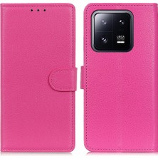 Lr Joyful Xiaomi 13 Pro 5g Için Flip Cep Telefon Kılıfı, Cüzdan Stand Klasik Litchi Doku Pu Deri+Tpu Tam Koruma Kapağı (Yurt Dışından)