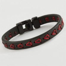 Feryal Üçgen Suni Deri Bileklik