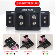 Beston M7005 Siyah 2 x 9 Volt Pil Şarj Cihazı Beston