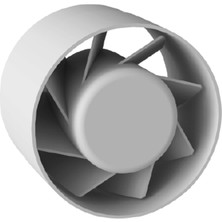 Fanex Apkt 100 Kanal Tipi 10 cm 95 M³/h Debi Aksiyal Plastik Gövdeli Fan