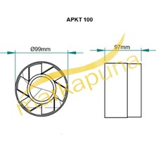 Fanex Apkt 100 Kanal Tipi 10 cm 95 M³/h Debi Aksiyal Plastik Gövdeli Fan