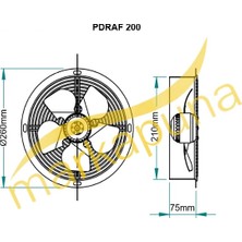 Fanex Pdraf 2m 200 Dıştan Rotorlu 850 M³/h Aksiyal Aspiratör