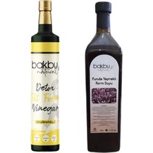 Bakbunatural Funda Yapraklı Form Suyu 1lt ve Ananaslı Detox Sirke 500 ml