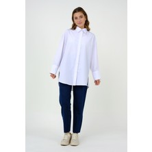 HE-QA Poplin Gömlek Kısa Beyaz