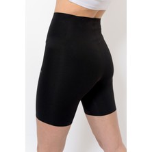 Sauna Suit Bel Basen Toparlayıcı Ince Yüksek Bel Kadın Iz Yapmaz Lazer Kesim Paçalı Korse