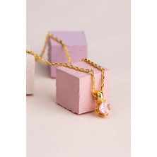 Lieza Kadın 925 Ayar Gümüş Prenses Doğum Taşlı Kolye