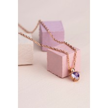 Lieza Kadın 925 Ayar Gümüş Doğum Taşlı Kolye