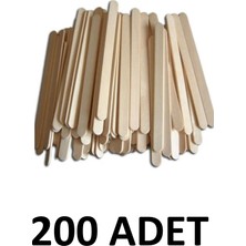 Puti 200 Adet Ahşap Büyük Dar  Dil Çubuğu  Abeslang   Çubuğu Dar
