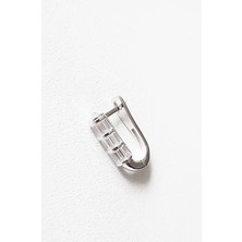 MorMajor Silver Tekli Baget Hug Large Gümüş Küpe