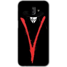 MRC İletişim  Samsung Galaxy J8 Kılıf Hd Desen Baskılı Arka Kapak - V For