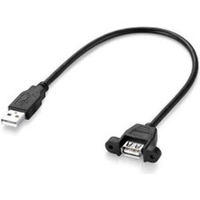 Mavi Ay Bilişim 0.30 cm USB 2.0 Dişi Erkek Panel Montaj Uzatma Kablosu USB Panel Tipi Kablo