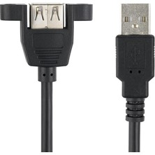 Mavi Ay Bilişim 0.5 cm USB 2.0 Dişi Erkek Panel Montaj Uzatma Kablosu USB Panel Tipi Kablo