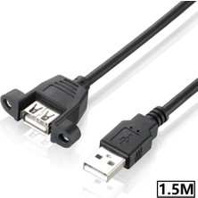 Mavi Ay Bilişim 1.5 Metre USB 2.0 Dişi Erkek Panel Montaj Uzatma Kablosu USB Panel Tipi Kablo