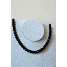 Bade Accessories 8 mm Faset Oniks Doğaltaş Kolye