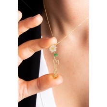 Lieza Kadın 925 Ayar Gümüş Doğum Ayı Çiçekleri İsim Kolye