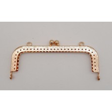 Angel Çanta Aksesuar 12.5 cm Dikdörtgen Çanta Klipsi Çanta Bursu Light Gold Metal