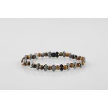 Osmanlı Doğal Taş Kırlangıç Kaplan Gözü-Hematit Doğal Taş Erkek Bileklik