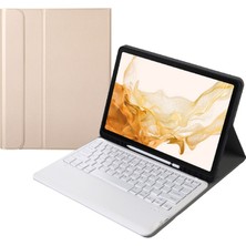 ZH Store Samsung Galaxy Tab S8+ Için Klavye+Kılıf Altın (Yurt Dışından)