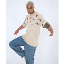 Amor Man Büyük Beden Özel Tasarım Minimal Magnet Baskılı Pamuk Oversize Erkekt-Shırt