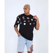 Amor Man Büyük Beden Özel Tasarım Minimal Magnet Baskılı  Pamuk Oversize Erkek T-Shırt