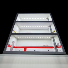 Reklambalaj 1:64 Ölçek Araçlar Için LED Işıklı 3 Katlı Diorama