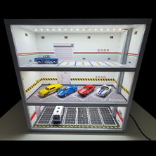 Reklambalaj 1:64 Ölçek Araçlar Için LED Işıklı 3 Katlı Diorama