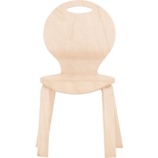 Kelebek Natural Ahşap Çocuk Sandalyesi