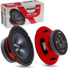 For-x Oto Mıdrange 20 Cm 300 W 2 Adet Kırmızı XMD-3080