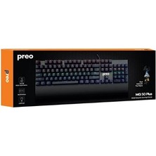 Preo MG50 Plus Clicky Blue Switch Bilek Destekli Gaming Mekanik Klavye