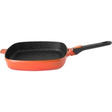 Berghoff Gem Stay Cool Soft Orange Çıkarılabilir Saplı Izgara Tava 24 CM