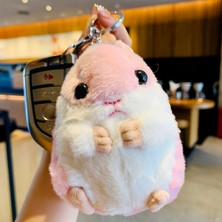 Hexingjie Store Hamster Bebek Kolye Yüzük ile Sevimli Karikatür Peluş Asılı Anahtarlık Anahtarlık Dekor  (Yurt Dışından)