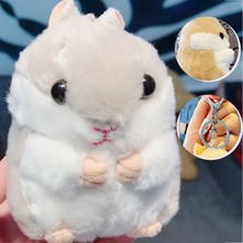 Hexingjie Store Hamster Bebek Kolye Yüzük ile Sevimli Karikatür Peluş Asılı Anahtarlık Anahtarlık Dekor  (Yurt Dışından)